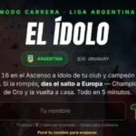 El Ídolo: el juego viral que te permite crear tu carrera como futbolista con solo unos clics