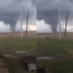 Un impactante tornado fue registrado en la zona rural de San Genaro