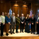 El gobernador Elías Suárez recibió a destacados juristas de Brasil y Paraguay en Casa de Gobierno